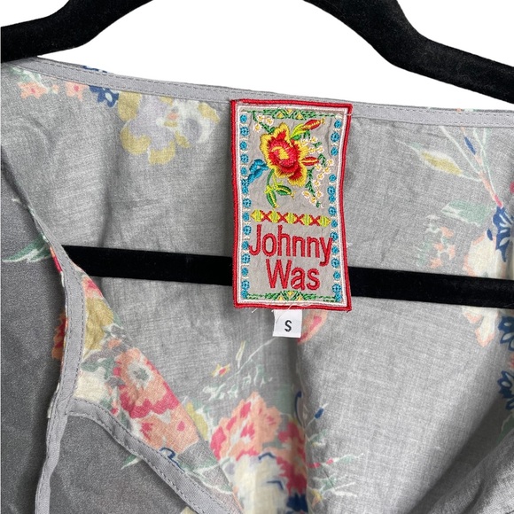 Johnny Was Grey Floral Swim Cover Up Dress Size Small - Picture 5 of 5